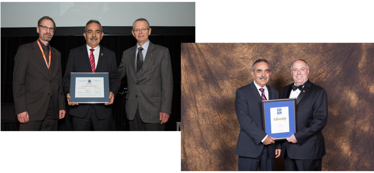 Prof Mitri receiving awards